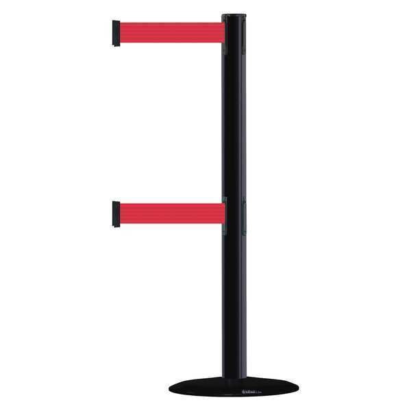 Barrier Post with Belt, 7-1/2 ft. L, Red