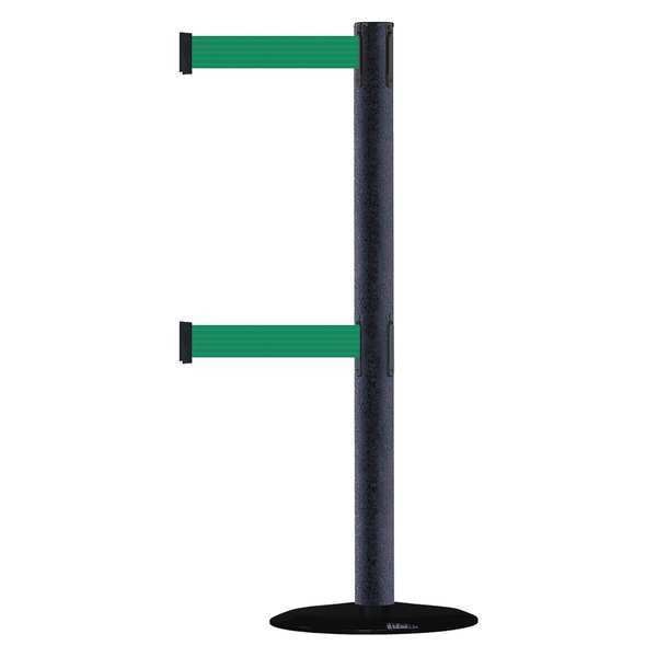 Barrier Post with Belt, 7-1/2 ft. L, Green