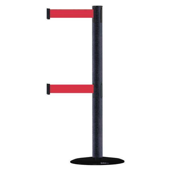Barrier Post with Belt, 7-1/2 ft. L, Red