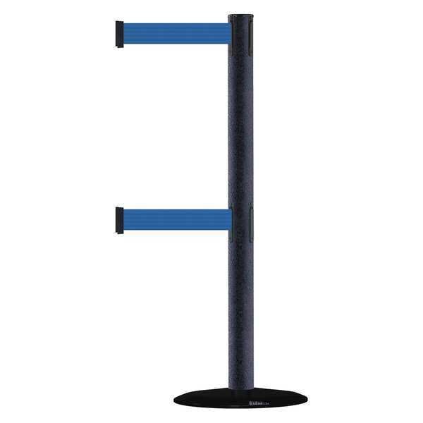 Barrier Post with Belt, 7-1/2 ft. L, Blue