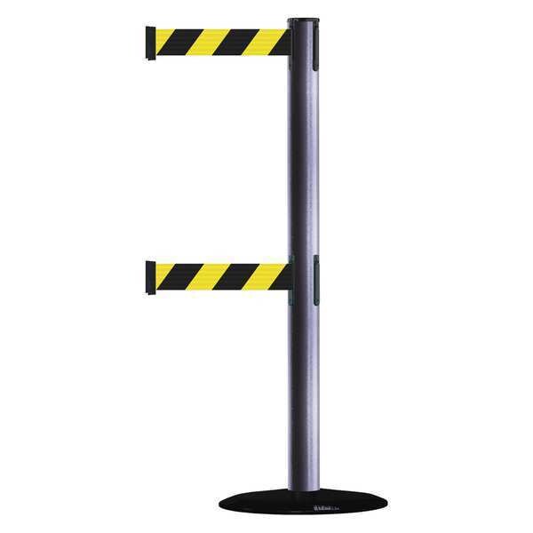 Barrier Post with Belt, Gray