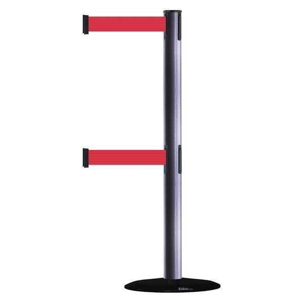 Barrier Post with Belt, 7-1/2 ft. L, Red