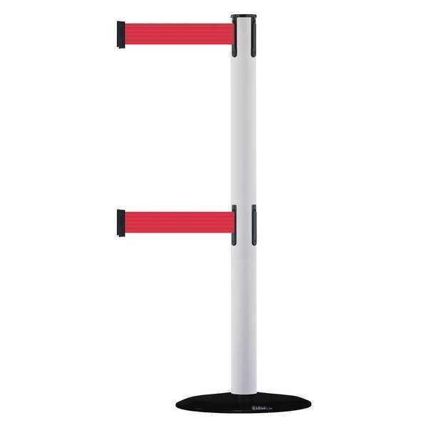 Barrier Post with Belt, 7-1/2 ft. L, Red