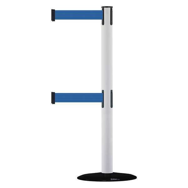 Barrier Post with Belt, 7-1/2 ft. L, Blue