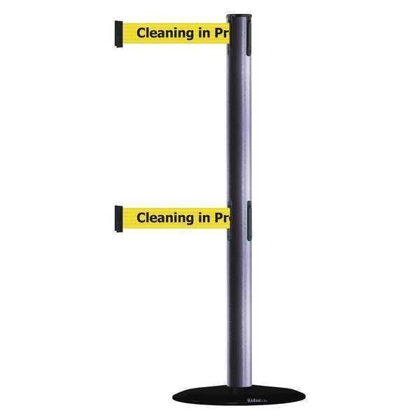 Barrier Post with Belt, Gray