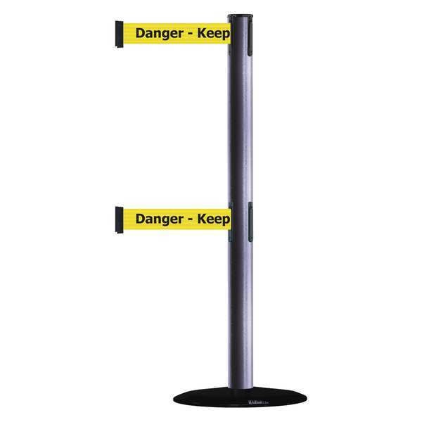Barrier Post with Belt, Gray