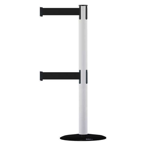 Barrier Post with Belt, 7-1/2 ft. L, Black