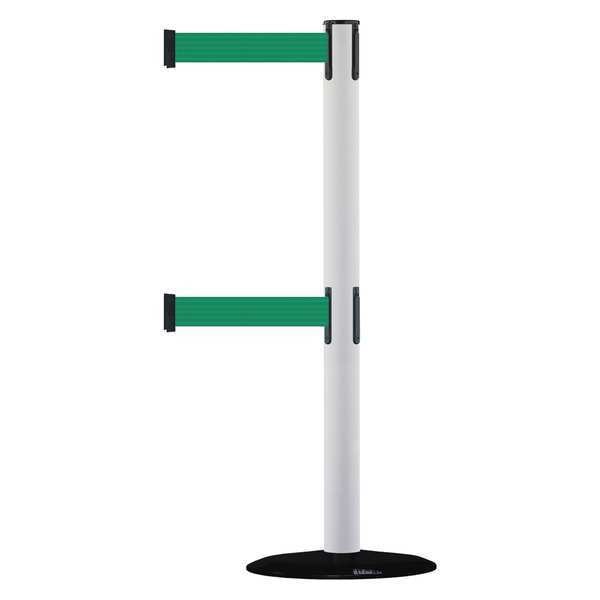 Barrier Post with Belt, 7-1/2 ft. L, Green