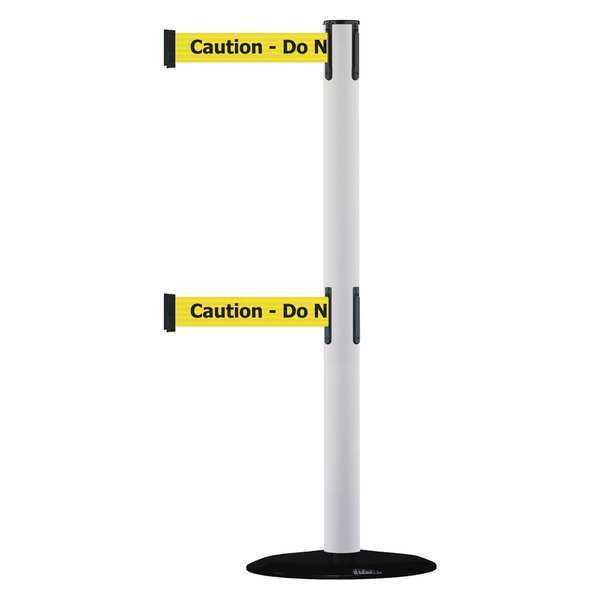 Barrier Post with Belt, Black No Scuff