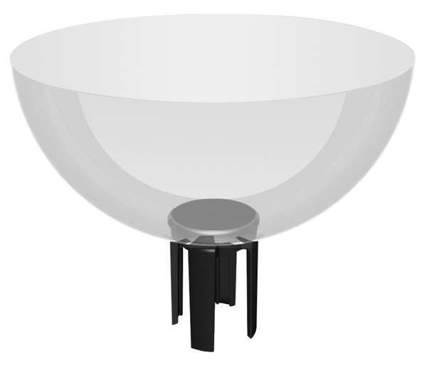 Merchandising Bowl, Clear, Dia. 12 1/2