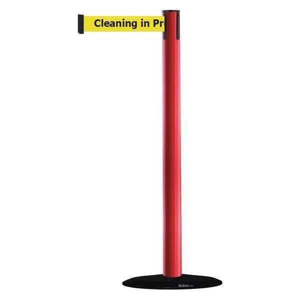 Barrier Post with Belt, PVC, Red