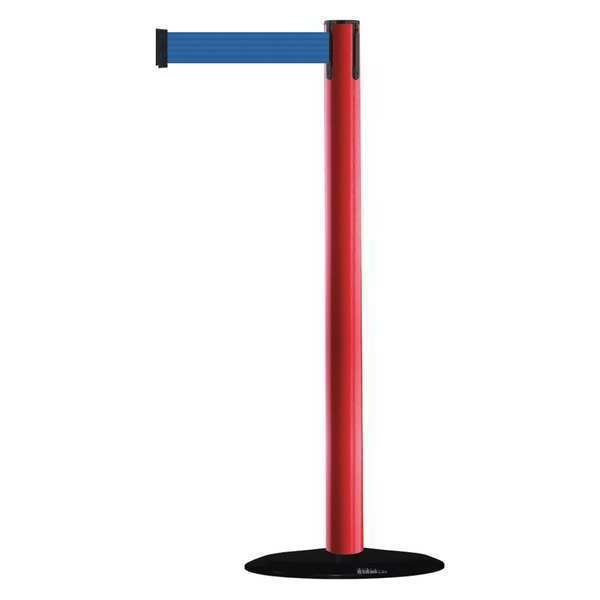 Barrier Post with Belt, 7-1/2 ft. L, Blue