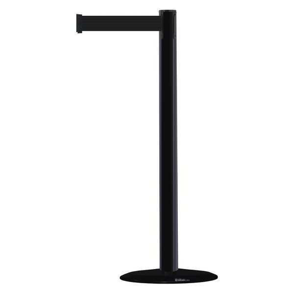 Barrier Post with Belt, 7-1/2 ft. L, Black