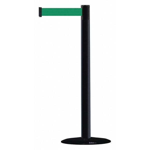 Barrier Post with Belt, 7-1/2 ft. L, Green