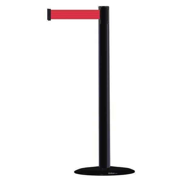 Barrier Post with Belt, 7-1/2 ft. L, Red