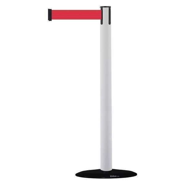 Barrier Post with Belt, 7-1/2 ft. L, Red