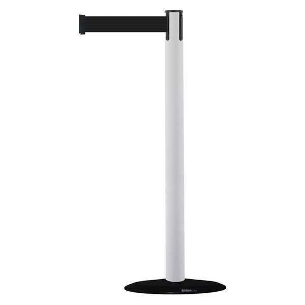 Barrier Post with Belt, 7-1/2 ft. L, Black