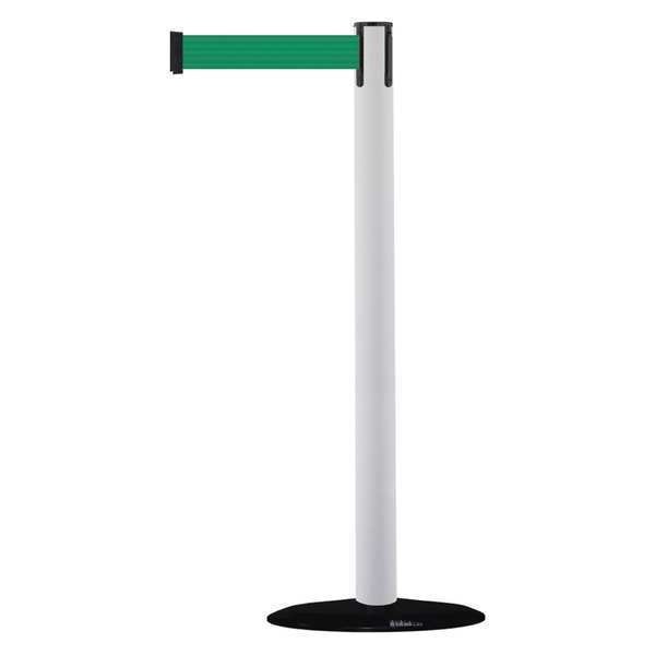 Barrier Post with Belt, 7-1/2 ft. L, Green