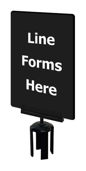 Acrylic Sign, Black, Line Forms Here