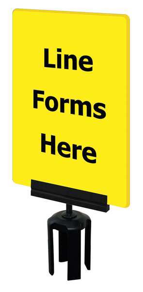 Acrylic Sign, Yellow, Line Forms Here
