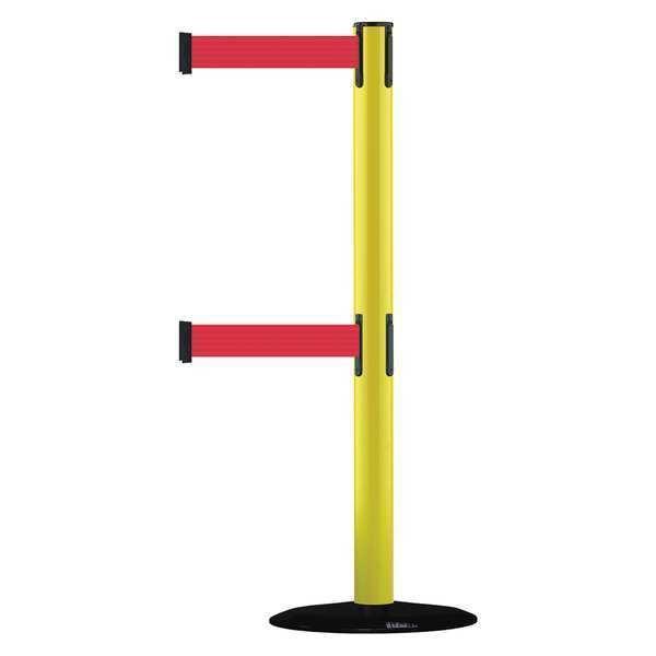 Barrier Post with Belt, 7-1/2 ft. L, Red