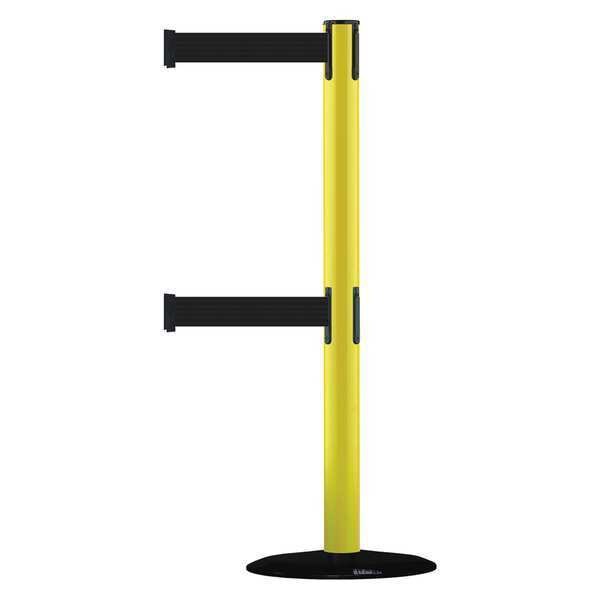 Barrier Post with Belt, 7-1/2 ft. L, Black