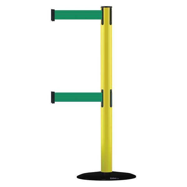 Barrier Post with Belt, 7-1/2 ft. L, Green