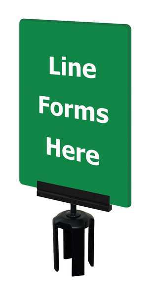 Acrylic Sign, Green, Line Forms Here
