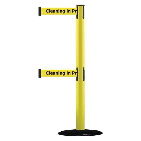 Barrier Post with Belt, Yellow