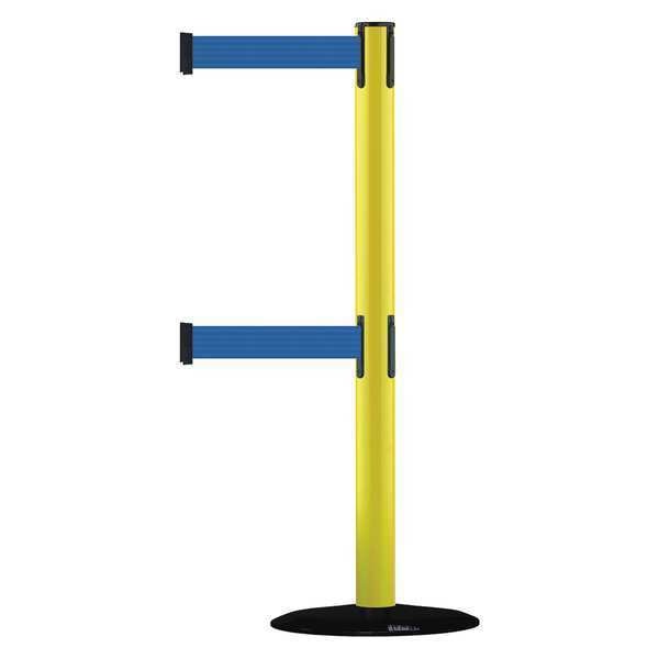 Barrier Post with Belt, 7-1/2 ft. L, Blue