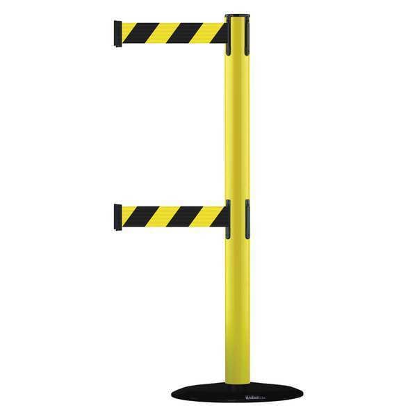 Barrier Post with Belt, Yellow