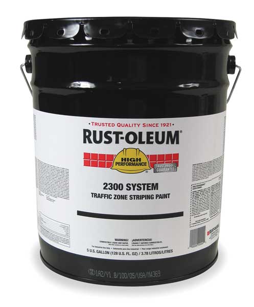 Traffic Zone Striping Paint, 5 gal., Yellow, Water-Based