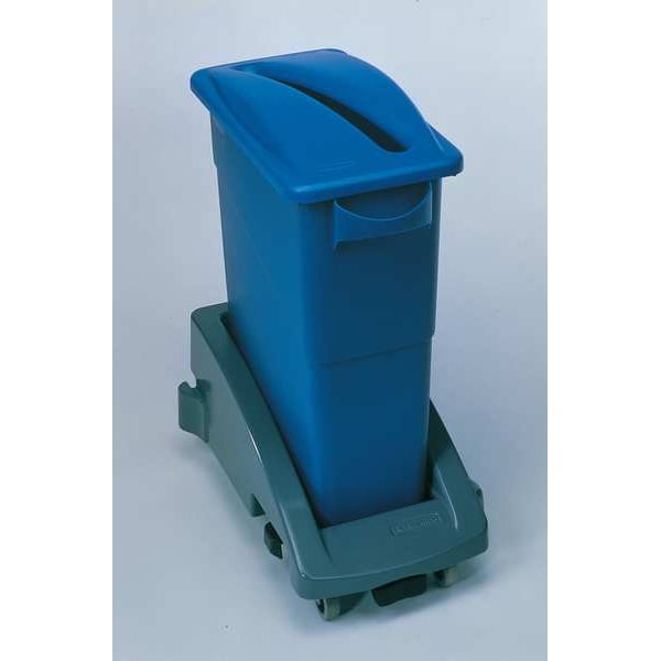 16 gal, 23 gal Dome Trash Can Lid, 11 1/4 in W/Dia, Gray, Polypropylene, 0 Openings