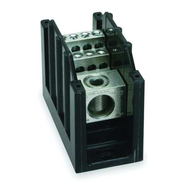 Pwr Dist Block, 310A, 1P, 1P Primary, 600V, Length: 4.0 in