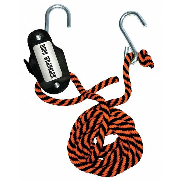 Rope Strap, Hook, 16 ft.L, Polyester