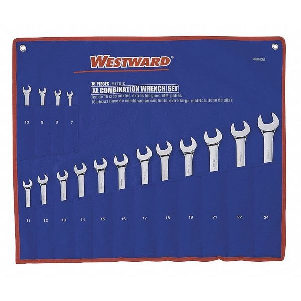 Combo Wrench Set, 1/4-1-1/8 in, 7-24 mm, 32-Piece