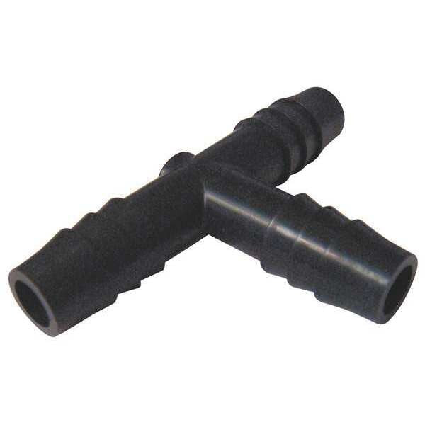 Tee, 5/8 In, Barbed, PVDF, PK5