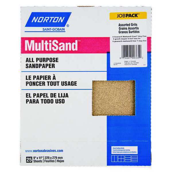 Sanding Sheet Asst, 25 Pc, 9x11 In