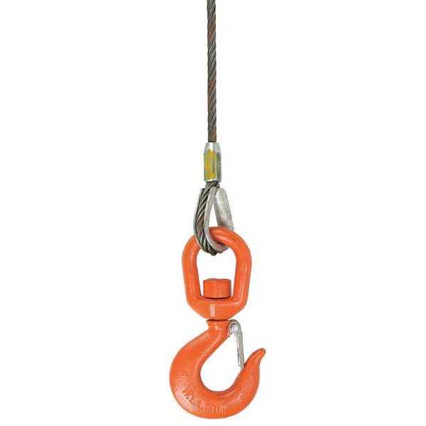 Winch Cable, 3/8 In. x 35 ft., Includes: Swivel Latch Hook
