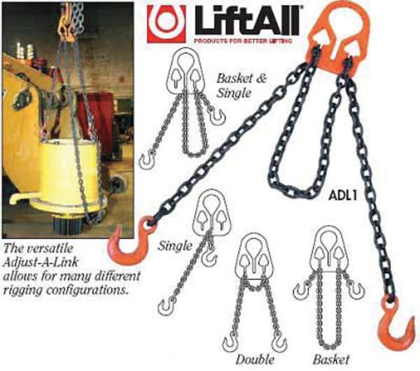 Chain Sling, G80, Aly Stl, 14 ft L