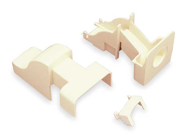 Drop Ceiling Connector, Ivory, PVC, Ends