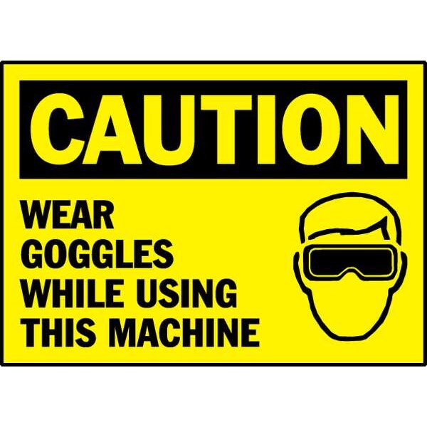 Caution Label, Black/Yellow, PK5, 86189