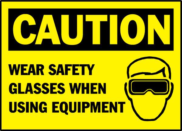 Equipment Label, Black/Yellow, PK5, 86187