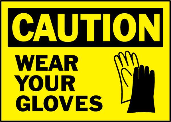 Equipment Label, Black/Yellow, PK5, 86190