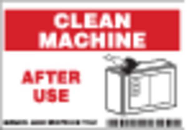 Machine/Equipment Label, 3-1/2 In. H, PK5, 86260