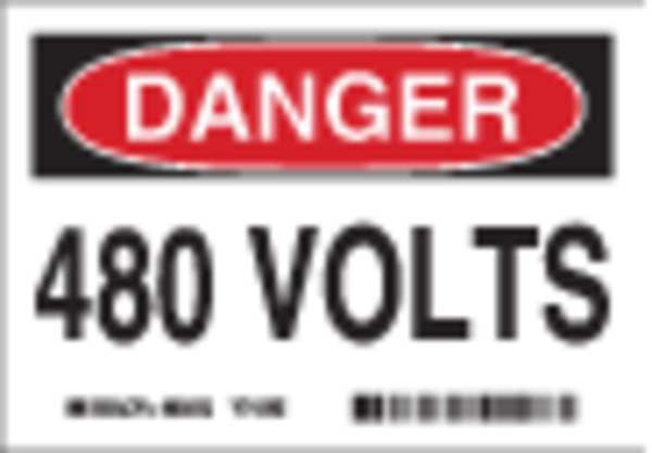 Equipment Label, 3-1/2 In. H, PK5, 86060