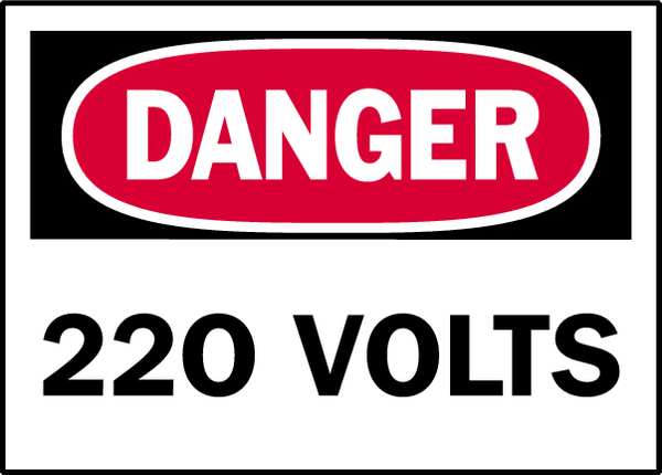 Equipment Label, 3-1/2 In. H, PK5, 86064