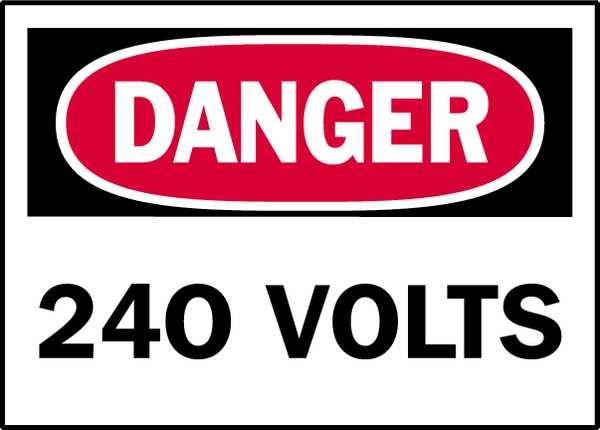 Equipment Label, 3-1/2 In. H, PK5, 86063
