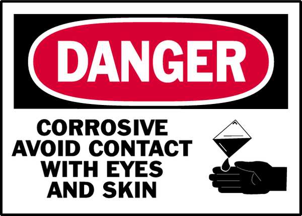 Warning Label, 3 1/2 in H, 5 in W, Polyester, Horizontal Rectangle, English, 86123