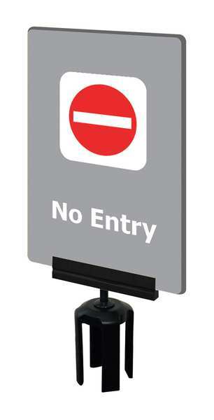 Acrylic Sign, Gray, No Entry